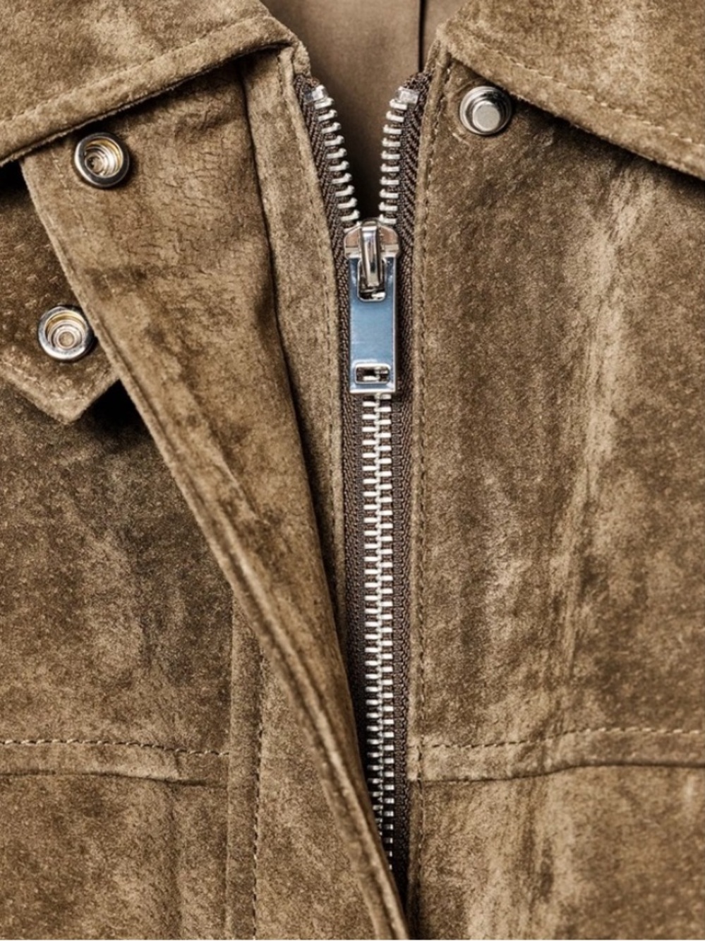 Zara NWT 100% leather bomber jacket 8073/253 - Picture 7 of 14